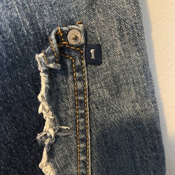 Pilcro by Anthropologie Heritige Boyfriend Distressed Jeans Sz 28 Cropped - Picture 12 of 16
